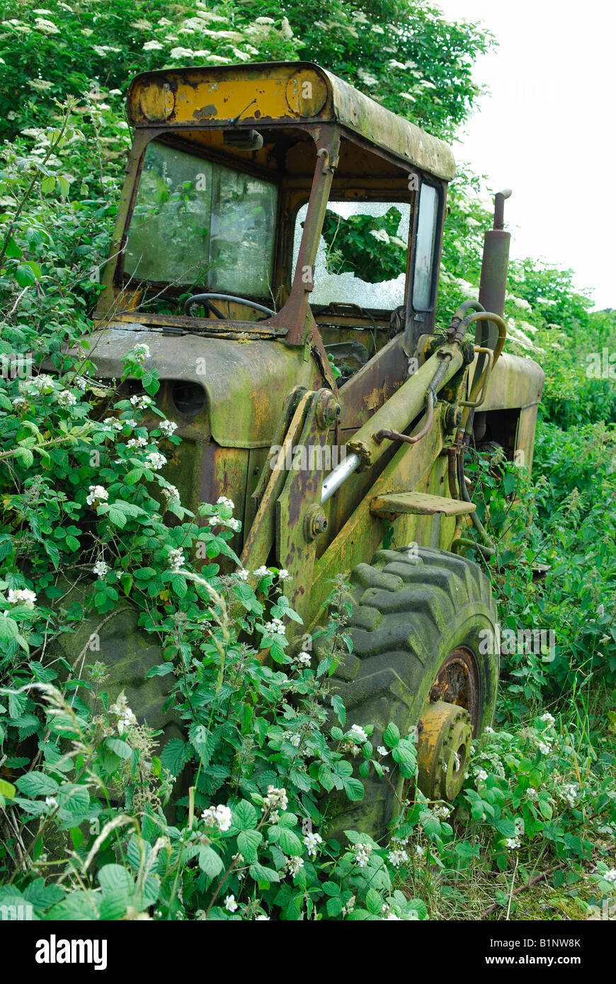 Abandon Tractor. Stock Photo