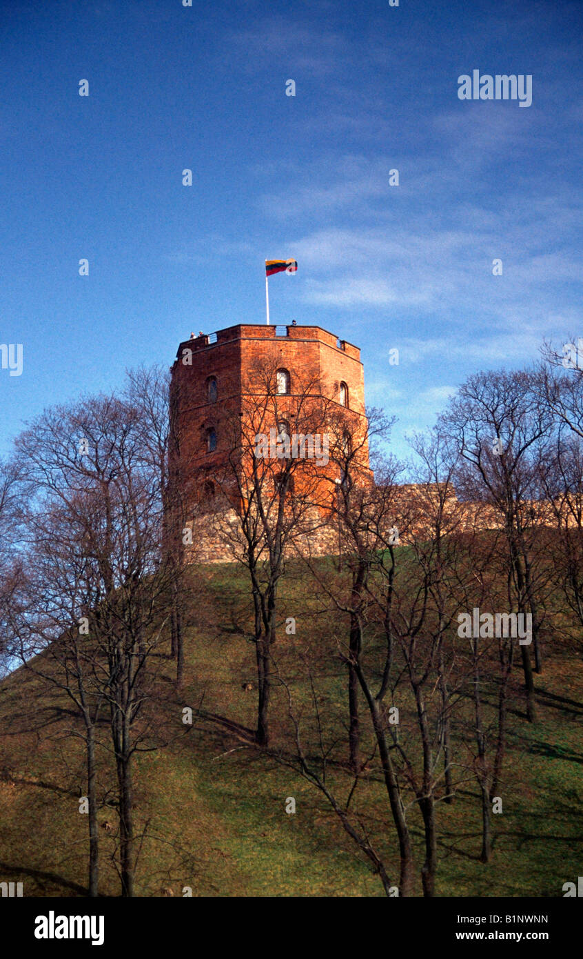Gediminas Tower, Vilnius Castle (Vilniaus pilys), Lithuania Stock Photo
