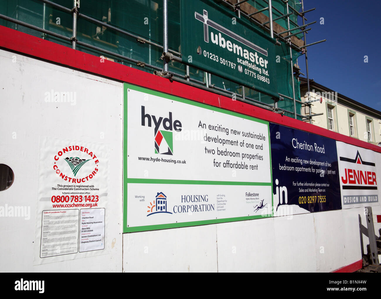 Affordable rent homes under construction in Kent, England Stock Photo