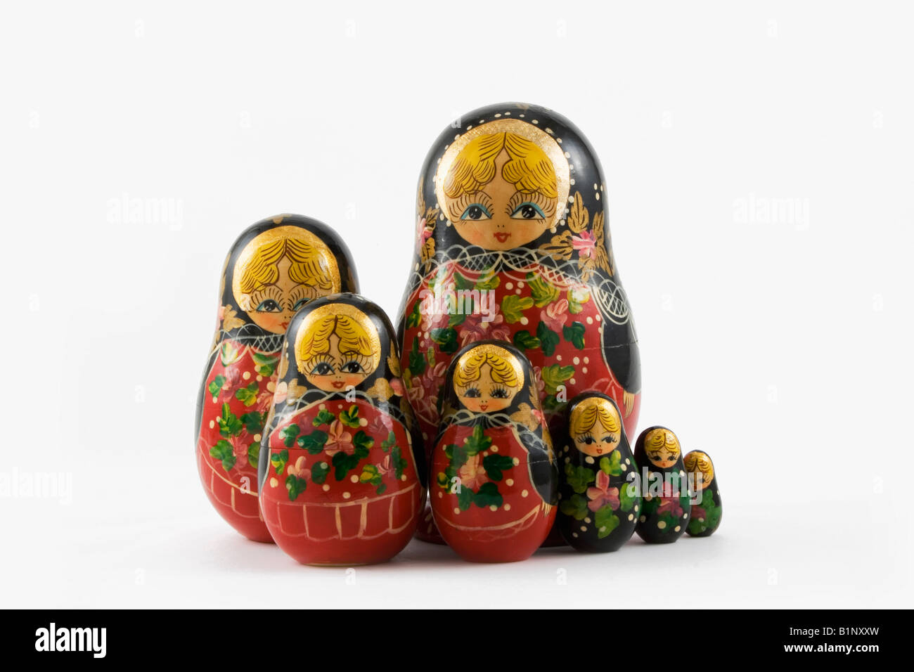 Nesting Russian Dolls Stock Photo