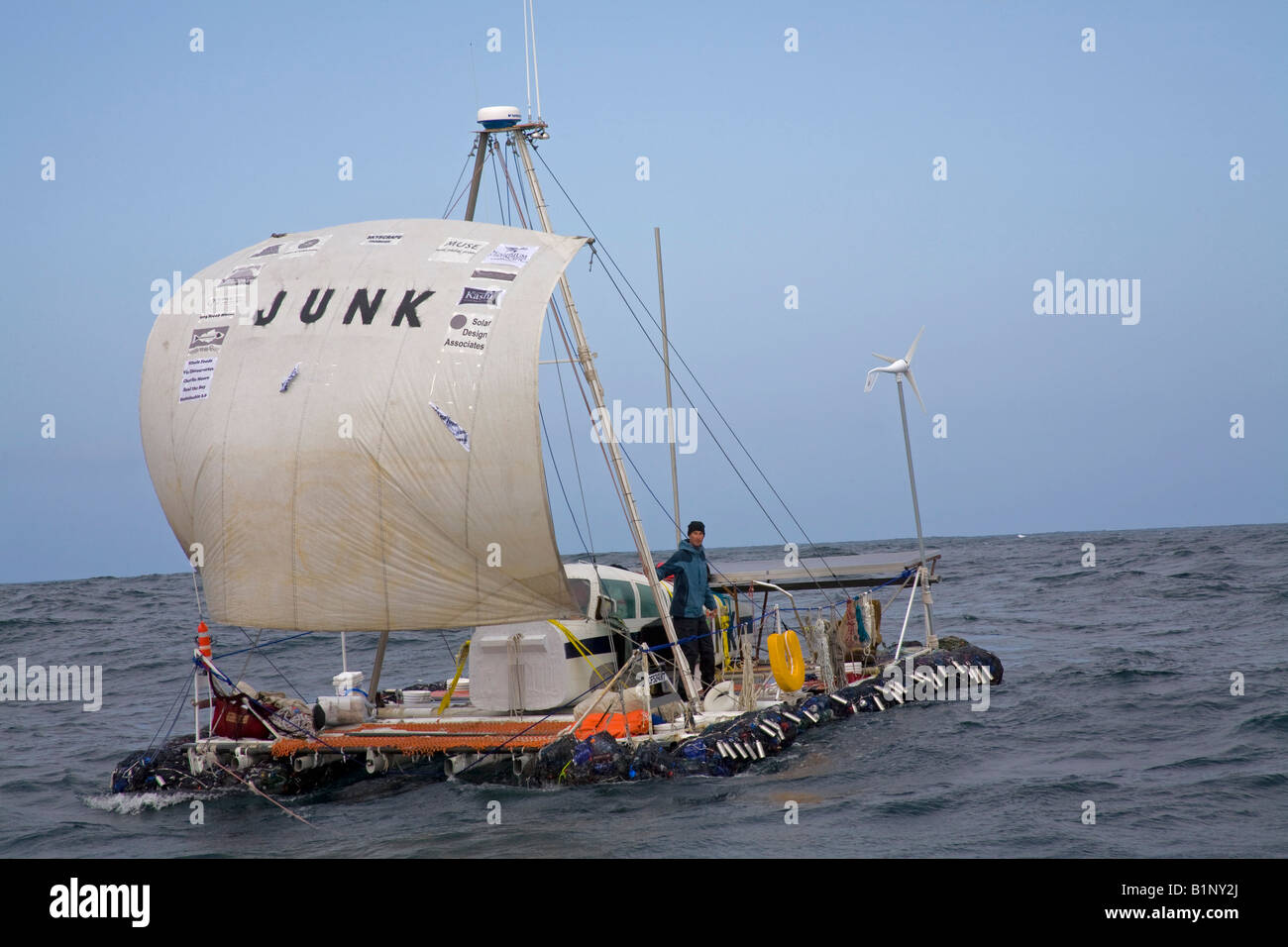 Algalita Junk raft sails from Long Beach to Hawaii to bring attention to the plastic debris
