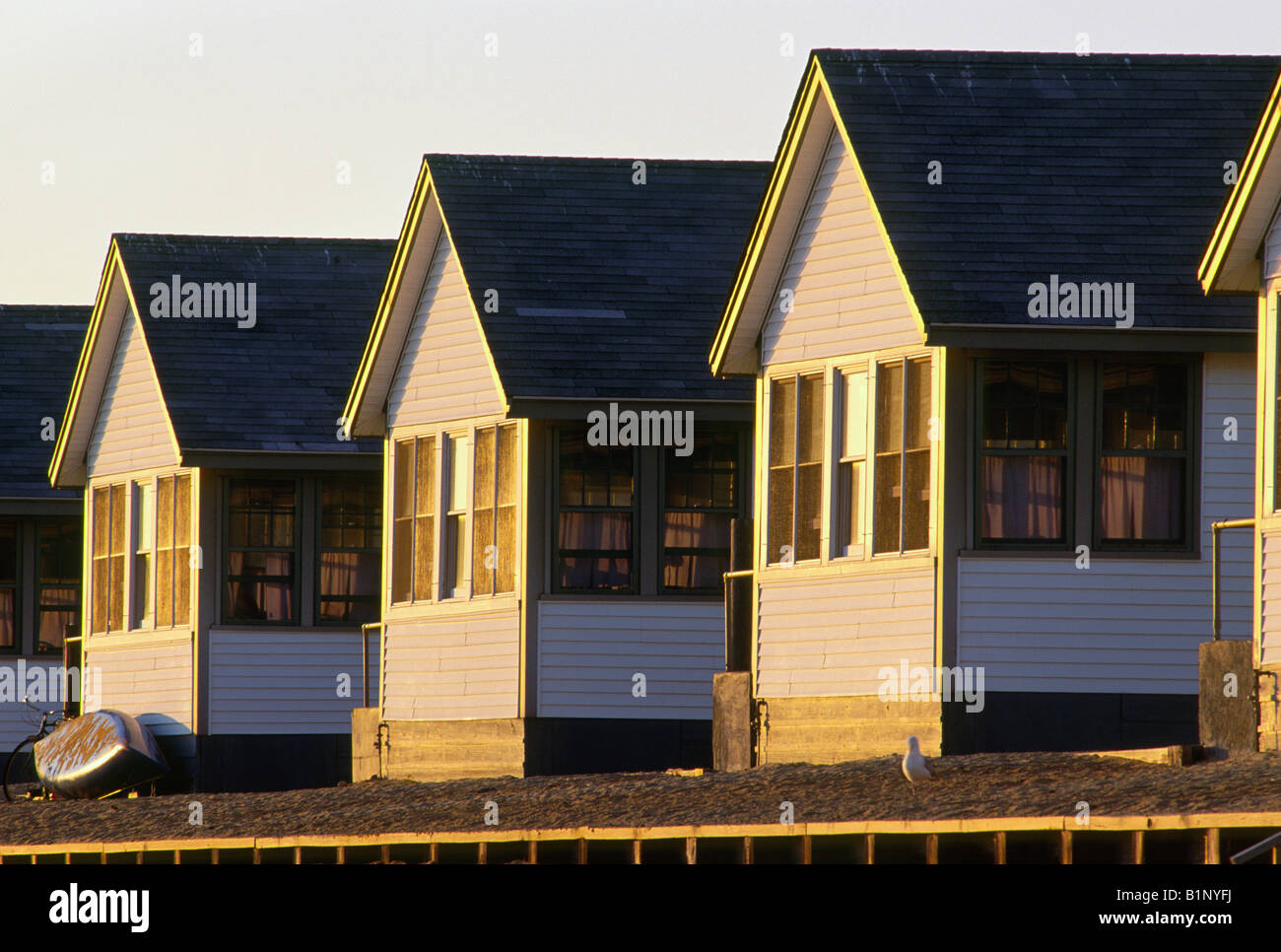 Seashore cottages, North Truro, Cape Cod, Massachusetts Stock Photo