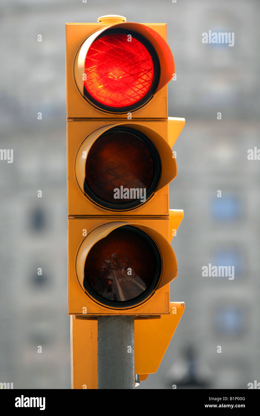 Red traffic light Stock Photo