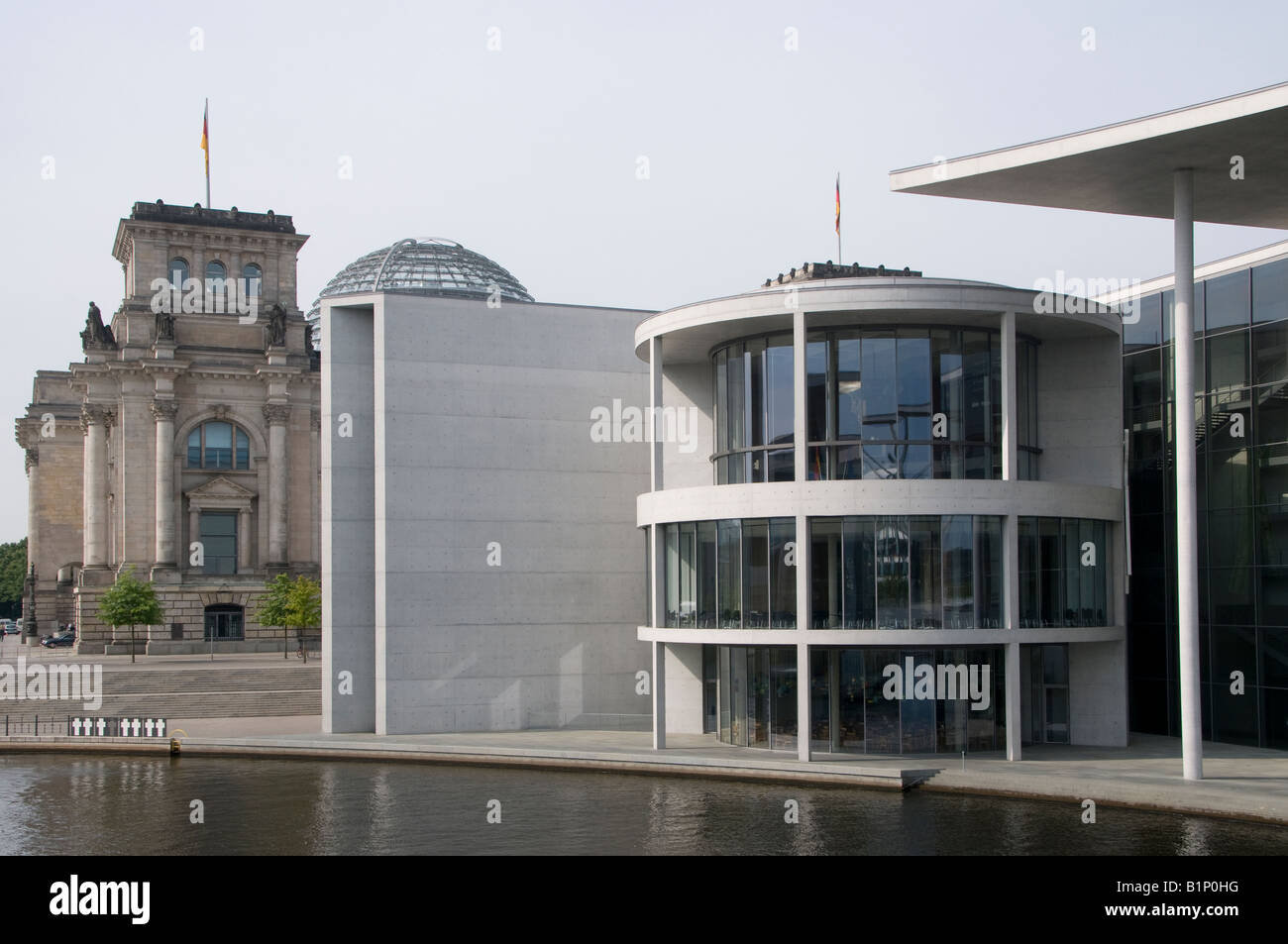 View of the Paul Lobe Haus, Parliament Building with the Reichstag building in background in Berlin Germany Stock Photo