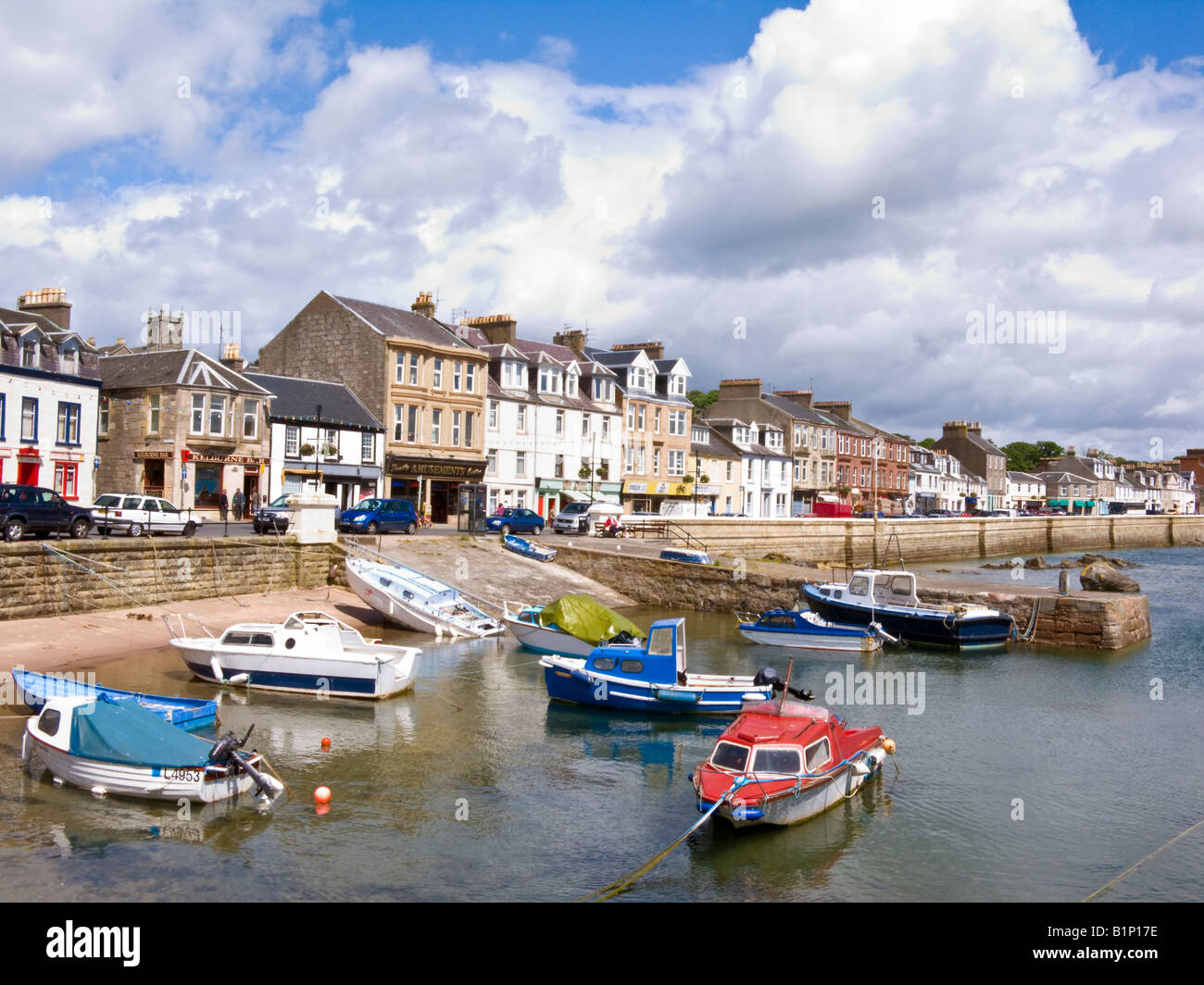 Millport Harbour and seafront, Isle of Cumbrae, Scotland Stock Photo
