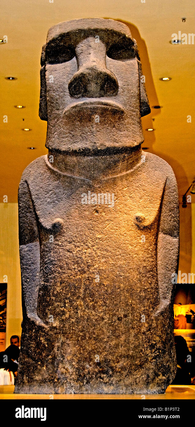 Basalt statue Hoa Hakananai Easter Island Rapa Nui chile South Pacific