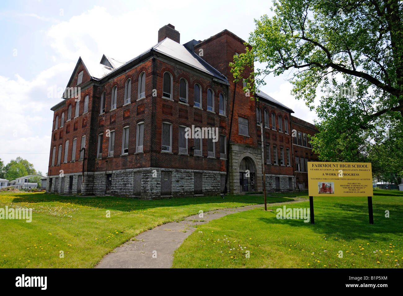 James Byron Dean Boyhood hometown and high school Fairmount Indiana IN ...