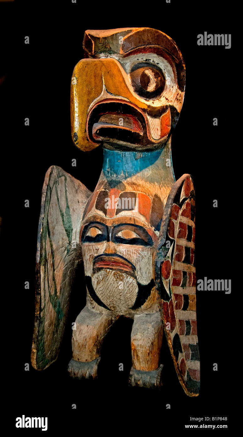 Kwakwaka'wakw Eagle British Columbia 1910 Anvil Canadian Canada Indians Native Anericans Stock Photo