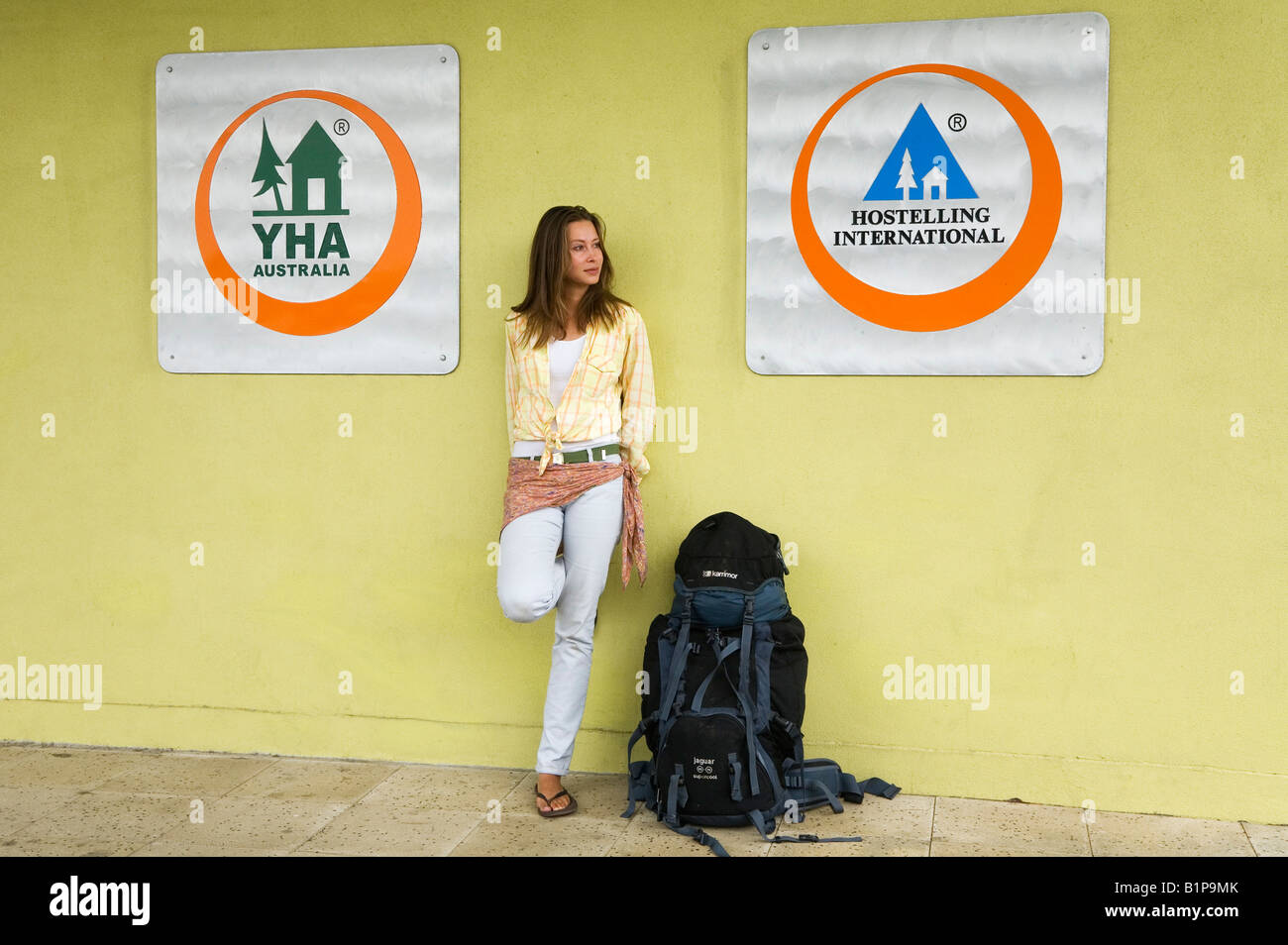 Backpacker - Cairns, Queensland, AUSTRALIA Stock Photo
