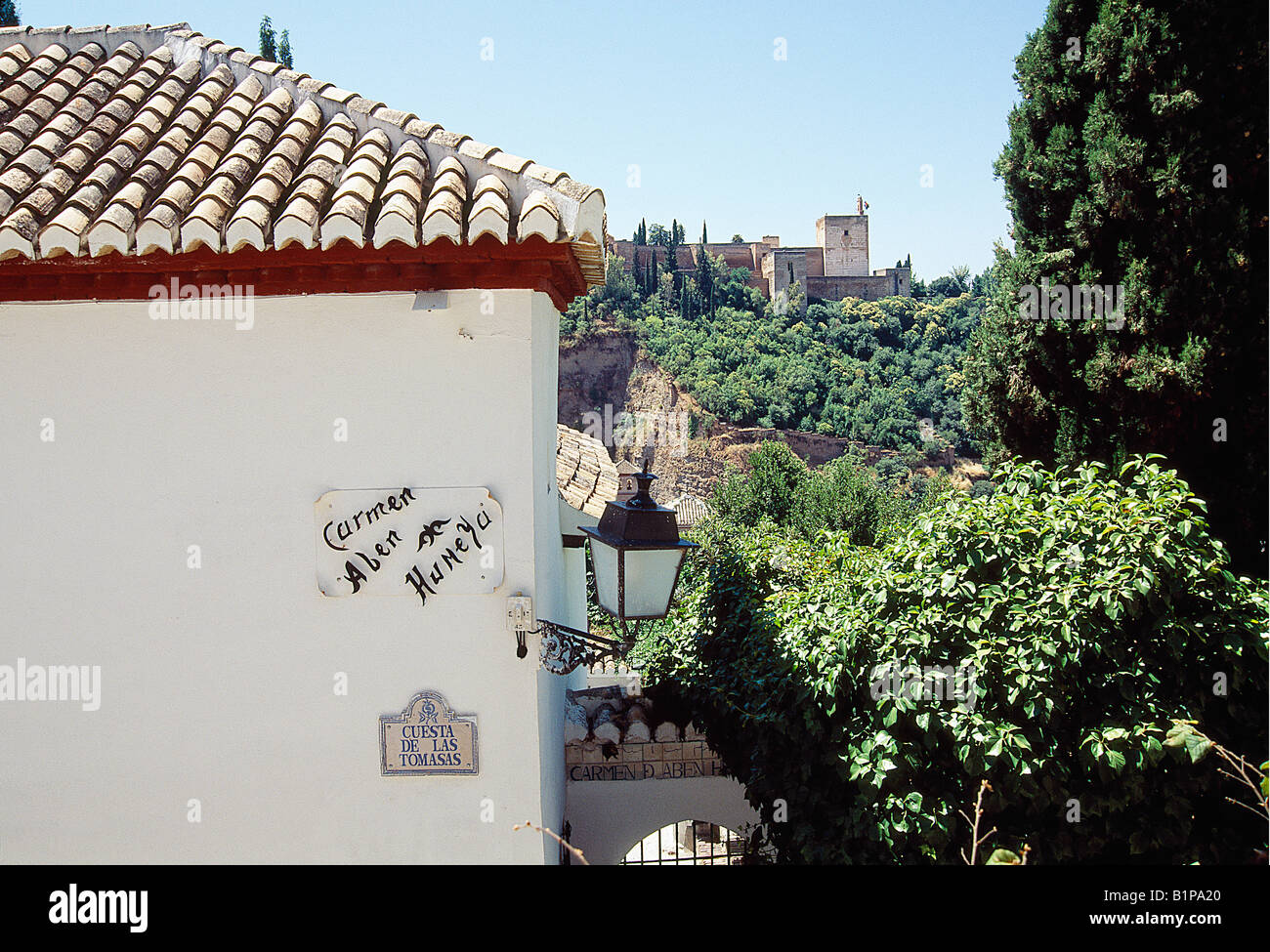 Albaicin and the Alhambra. Granada. Andalusia. Spain. Stock Photo