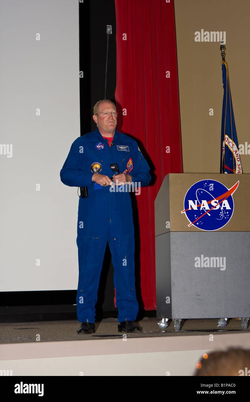 NASA Space Shuttle Astronaut, Lt, Colonel Charles Donald "Sam" Gemar, at  the John F Kennedy Space Center Cape Canaveral Florida Stock Photo - Alamy