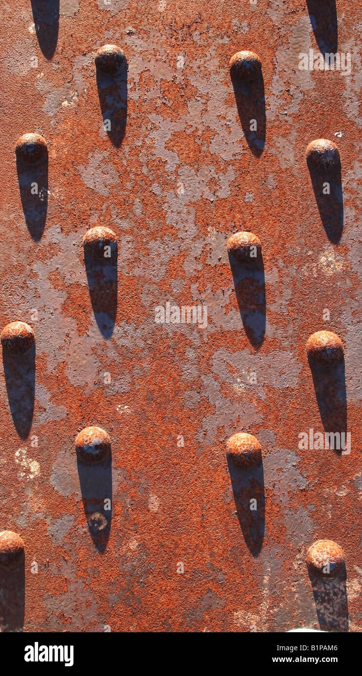 Rivets on an old railway bridge structure Stock Photo Alamy
