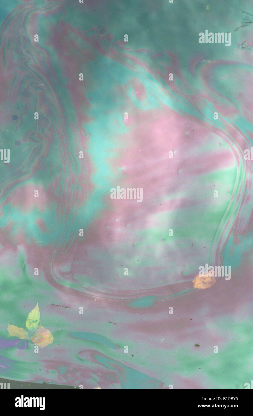 Oil on Water Stock Photo