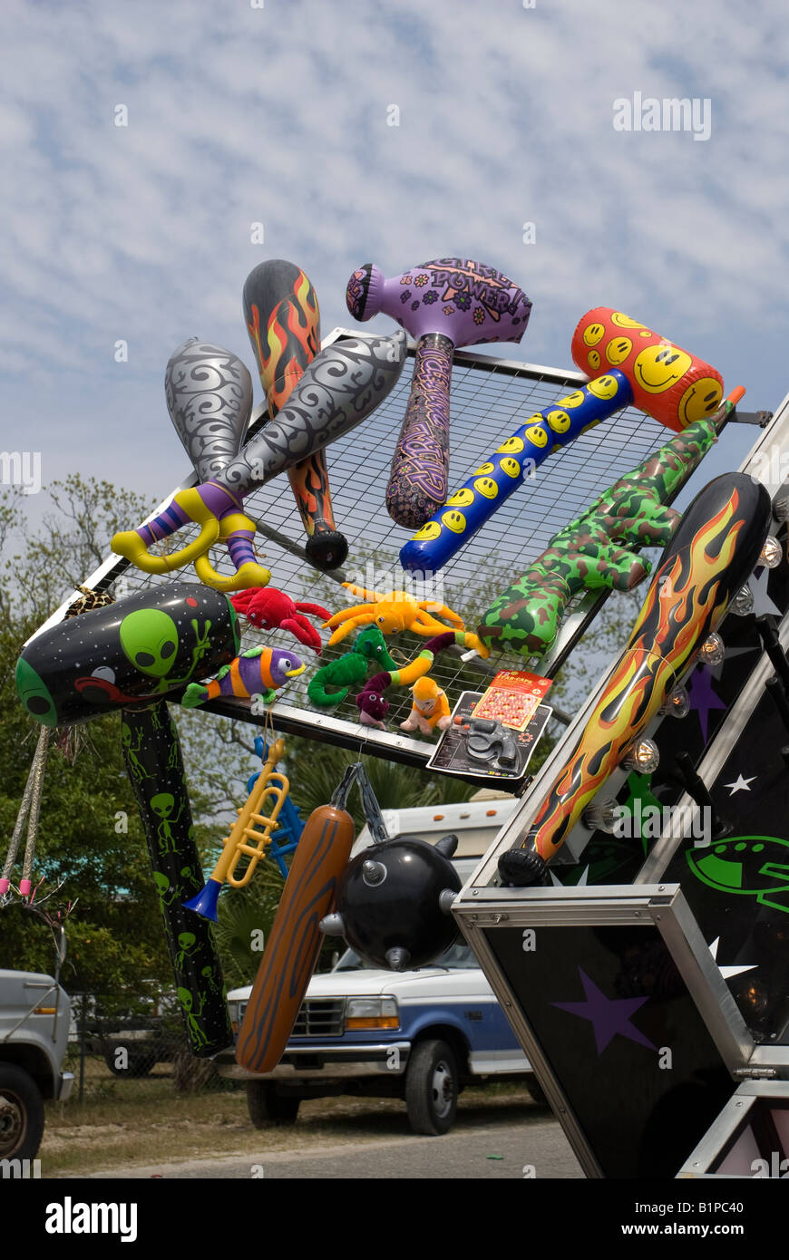 prizes for the Worlds Tallest Pinball Machine at the Annual Carrabelle