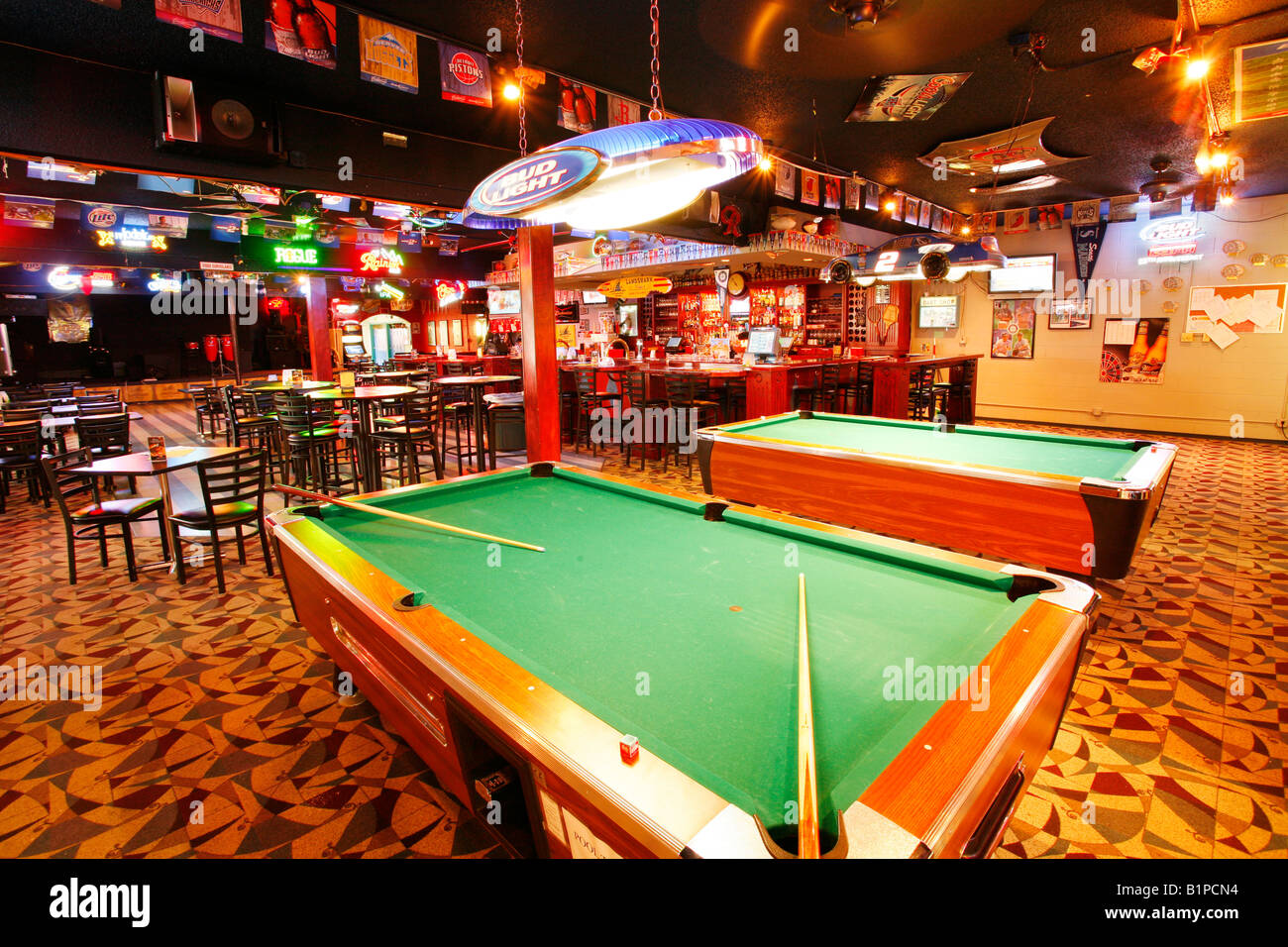 Small town US sports bar Stock Photo Alamy