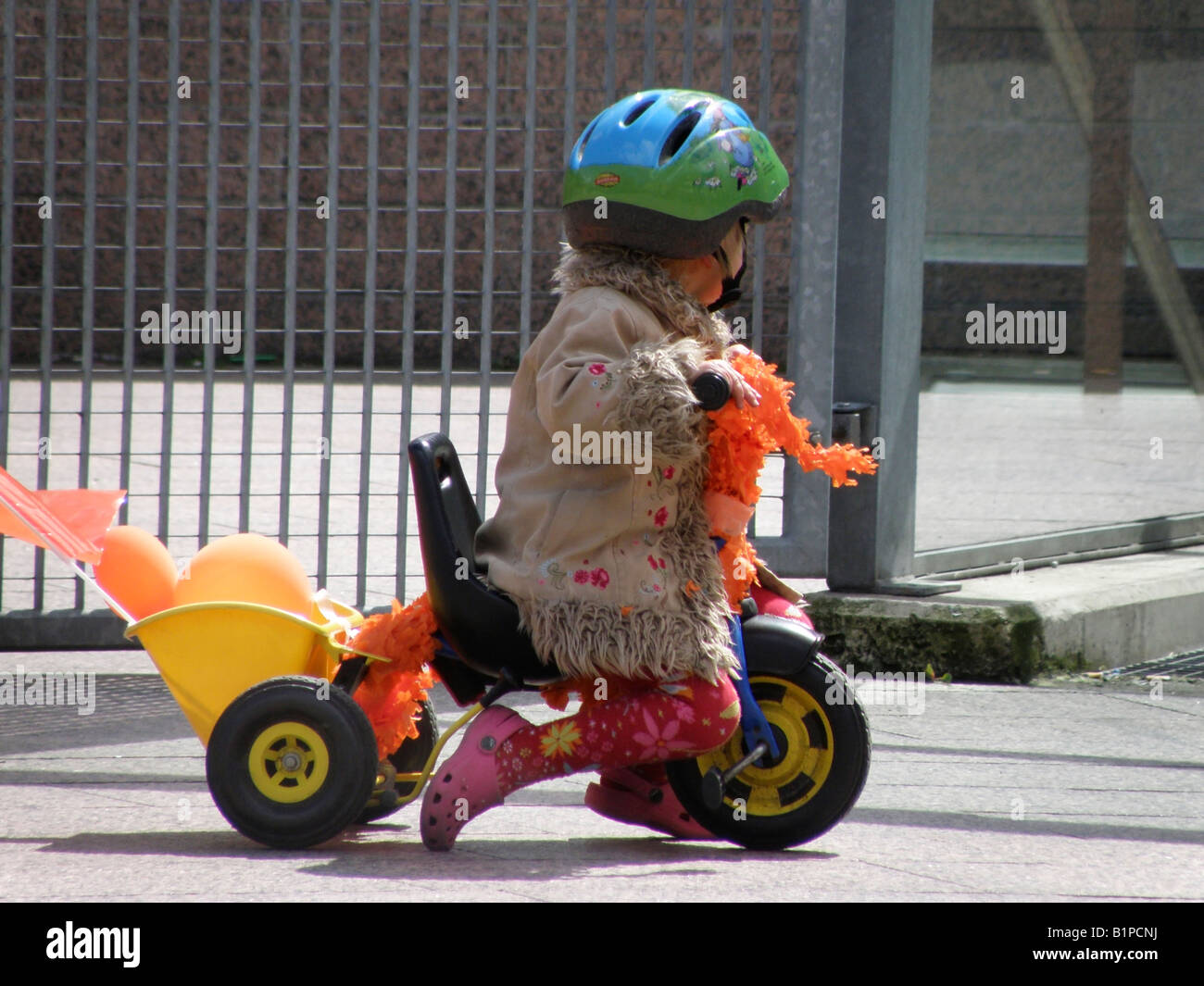 toddler on tricycle Stock Photo Alamy