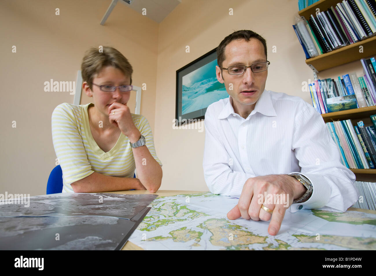 Scientists Anthony Long and Sarah Woodroffe of Durham University