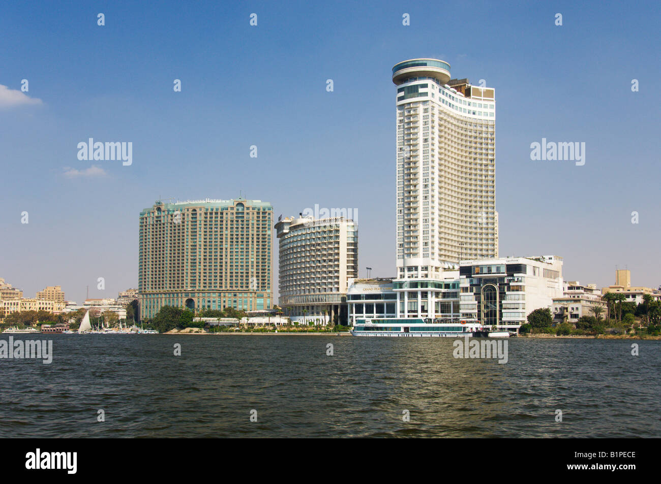 The Four Season and the Grand Hyatt Hotels in Cairo Egypt Stock Photo