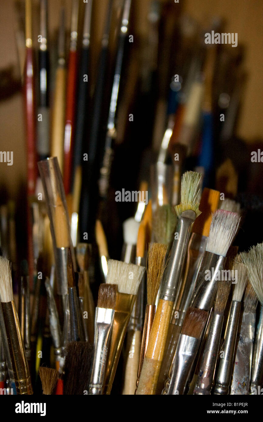 Painter's weapon of chose. Stock Photo