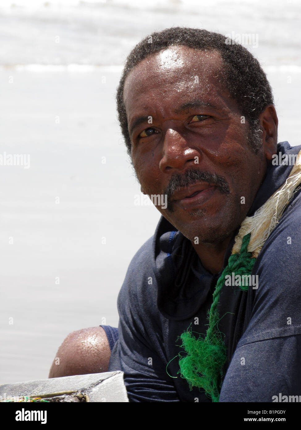 Fisherman,  shells hunter guacuco Stock Photo