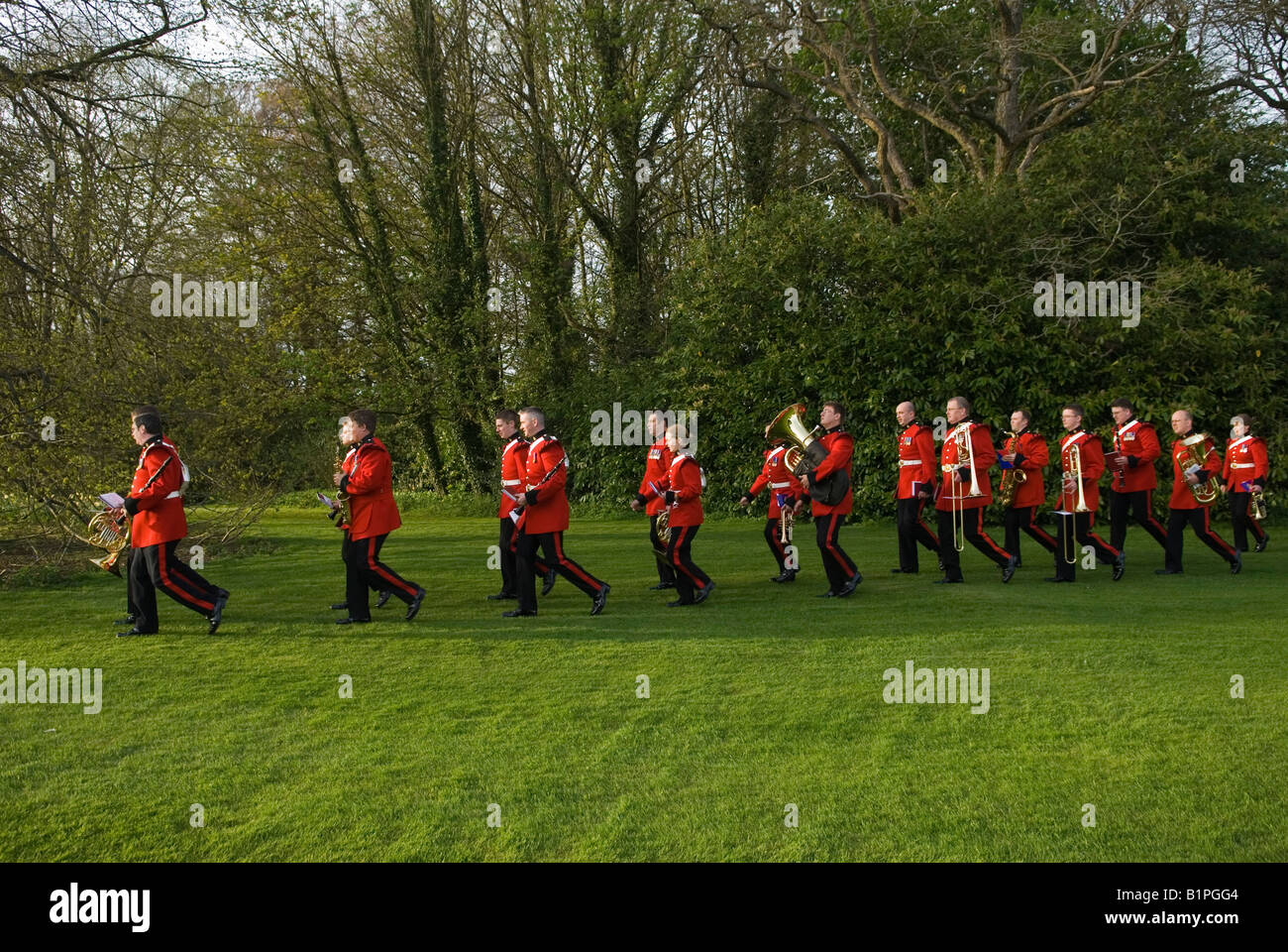 British Army private party hired out to play marching music. Hampshire UK 2008 Stock Photo