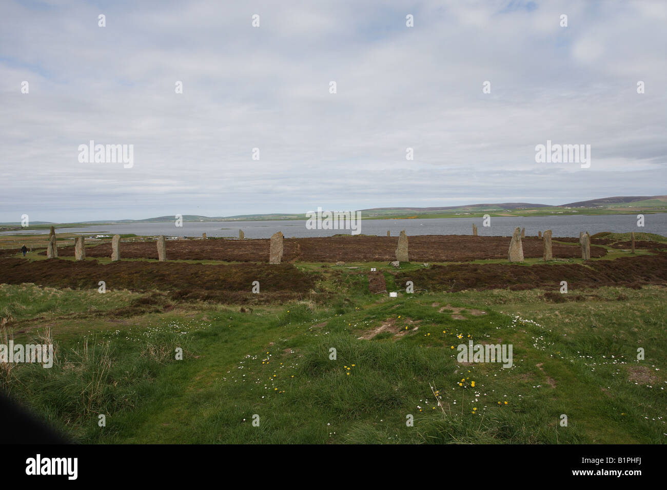 RING OF BRODGAR STONE AGE MONUMENT ORKNEY Stock Photo