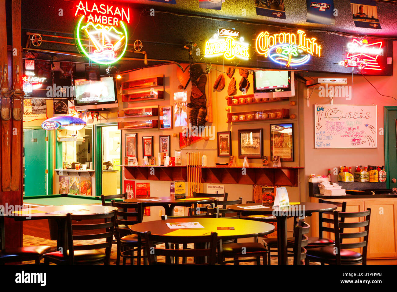 Small town US sports bar Stock Photo Alamy