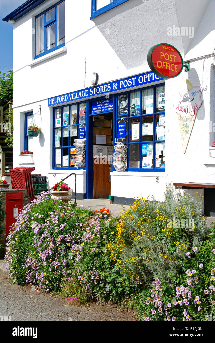 a village post office in helford,cornwall,england,uk Stock Photo