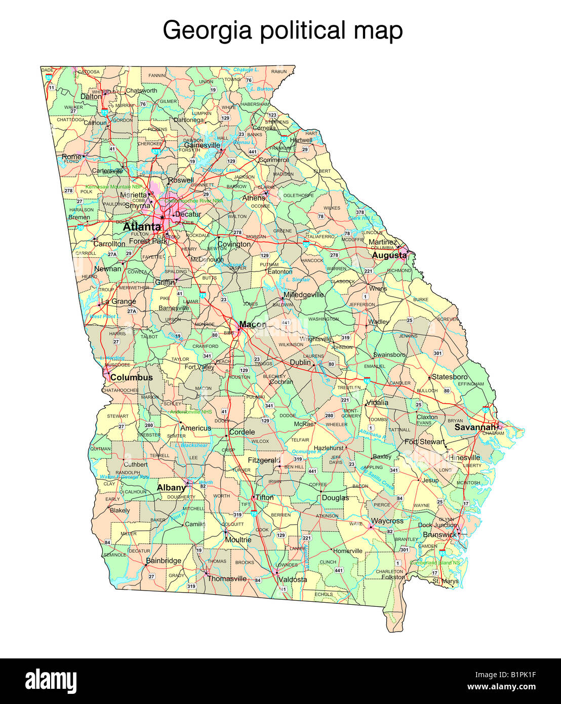 Political Map Of State Interactive Map