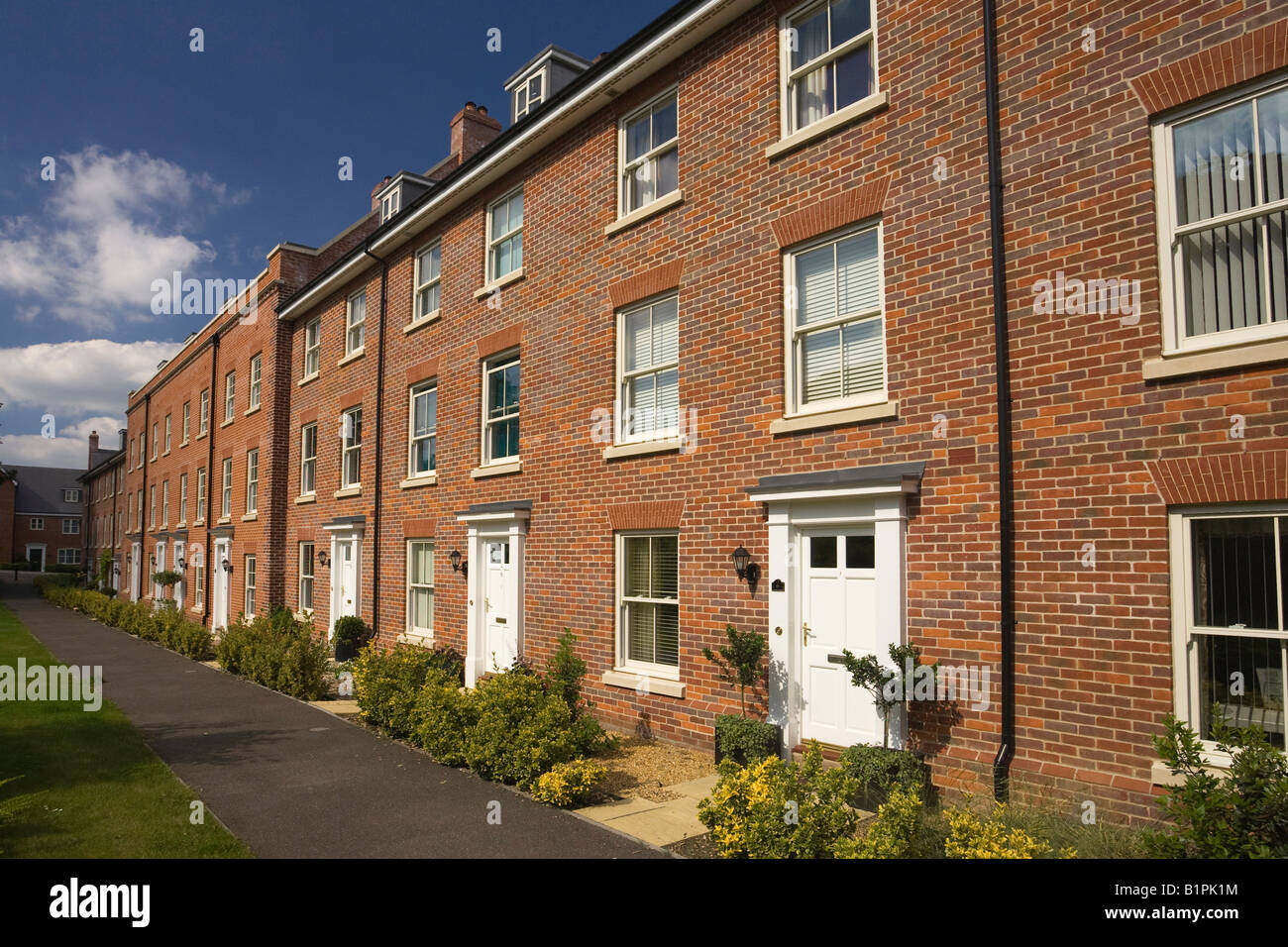 new upmarket terraced housing at Tupman Walk in Bury St Edmunds