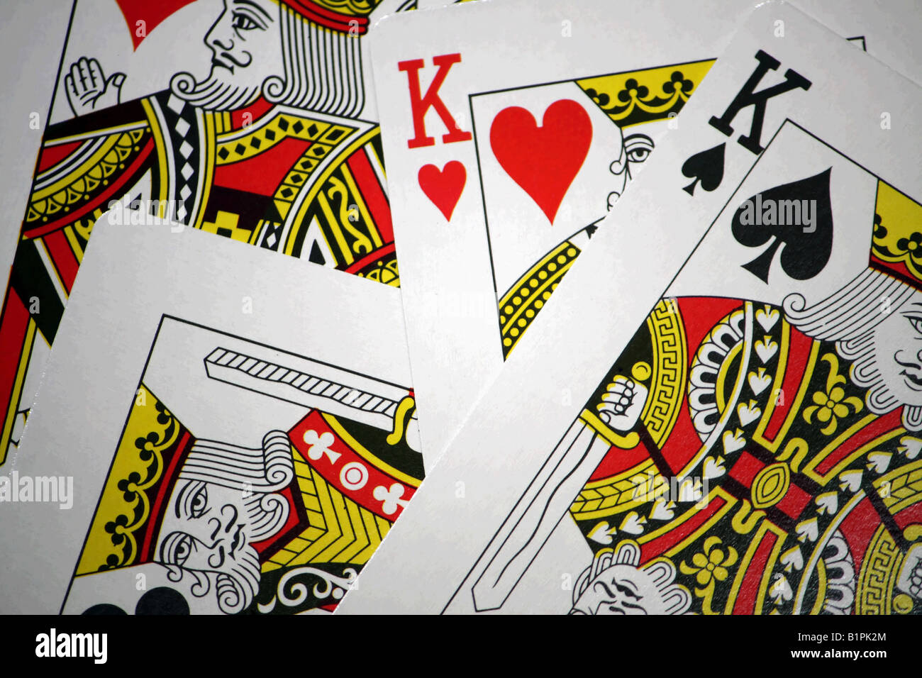 Four Kings playing cards Stock Photo Alamy