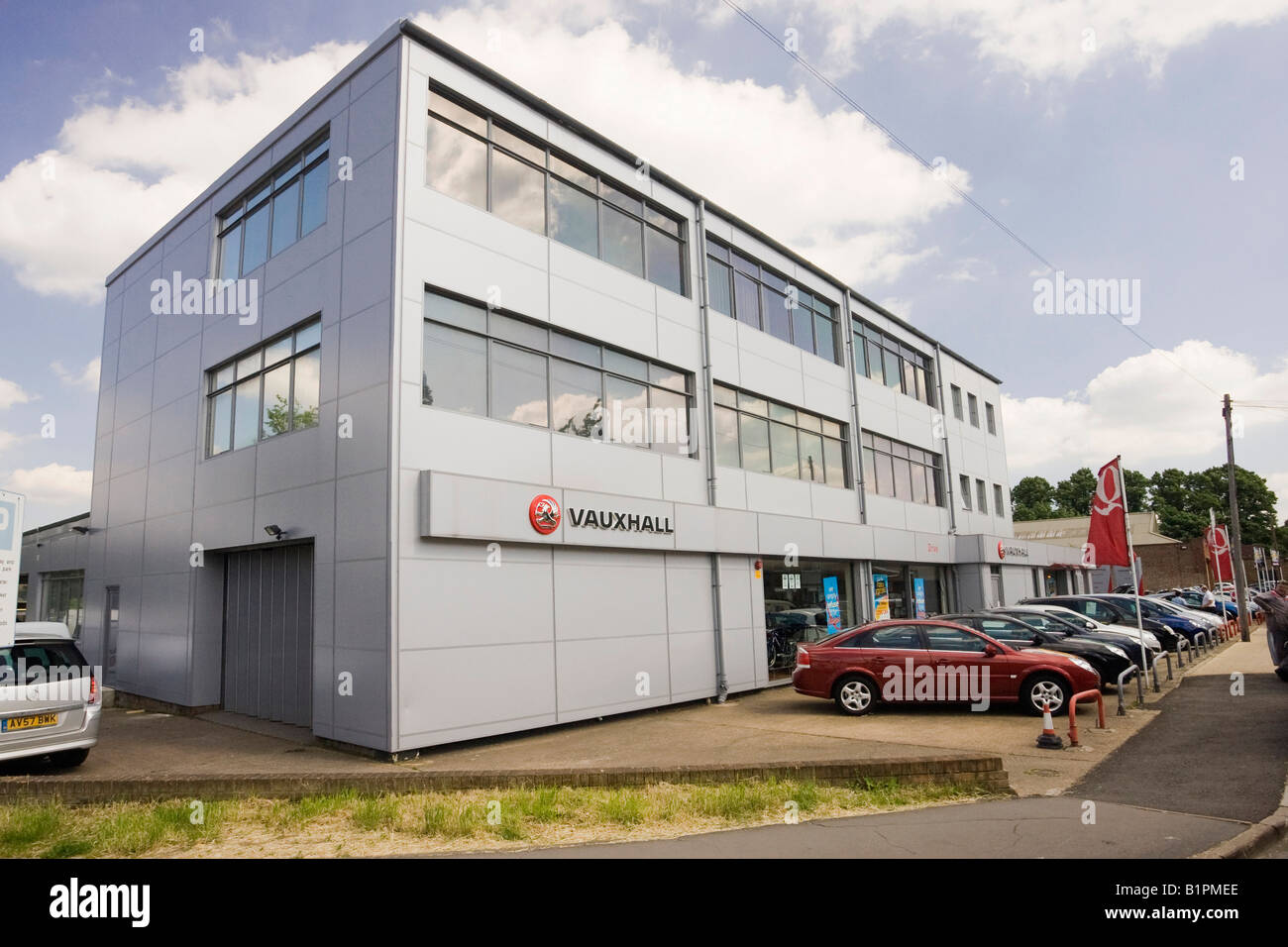 Vauxhall Car Dealer In Bury St Edmunds Suffolk Uk Stock Photo