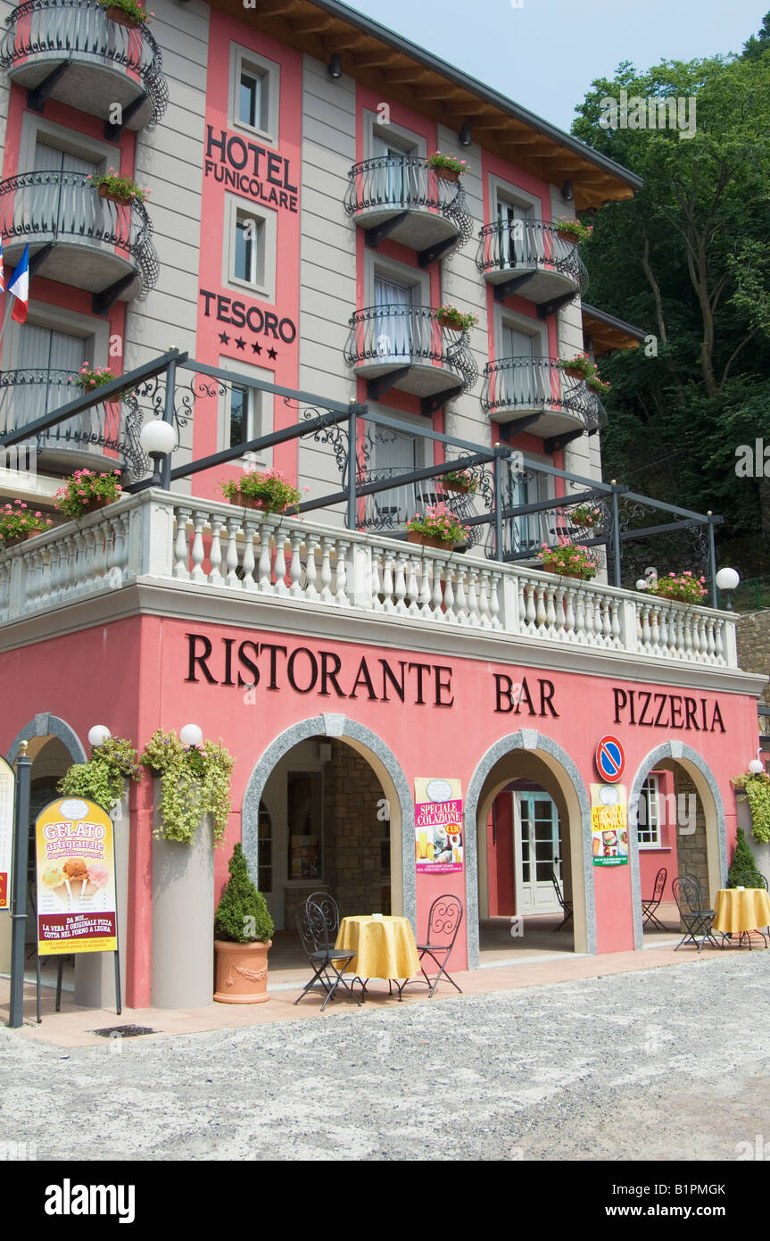 Hotel and Restaurant in Belvedere  - Italian Alps Stock Photo