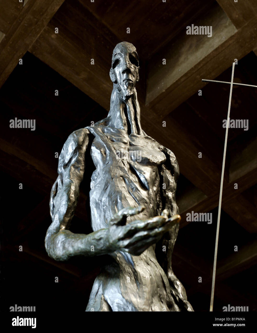 Scary Statue of St. John the Baptist in Concrete Room Stock Photo Alamy