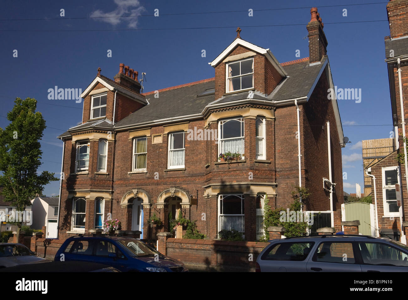 Nelson Road in Bury St Edmunds, UK,  house built in 1902 Stock Photo