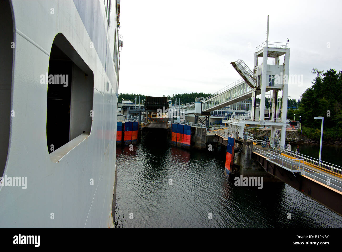 British Columbia car and passenger ferry coming in to dock at the