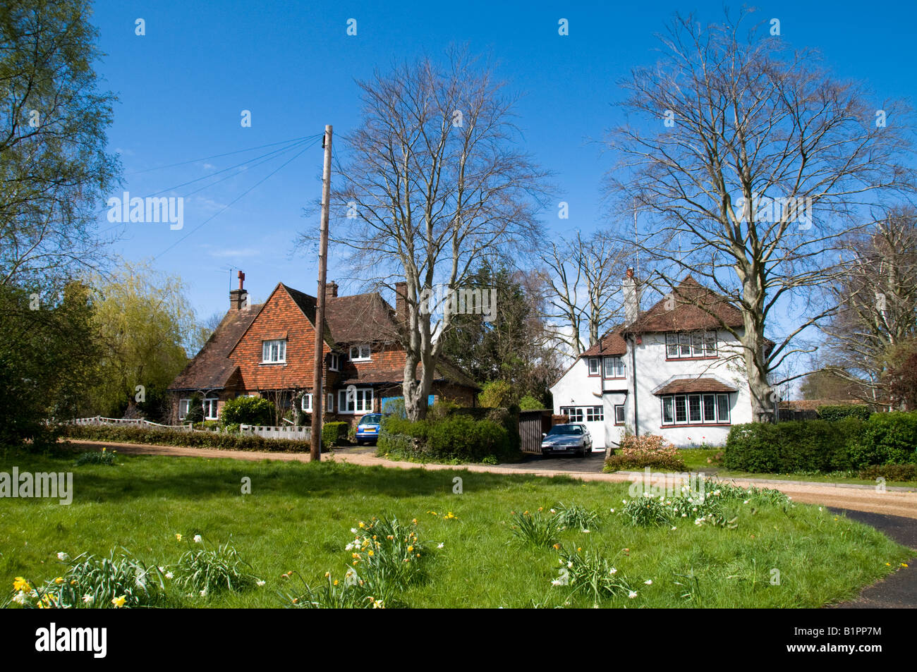 Ditached houses in Dorking, Surrey, England Stock Photo