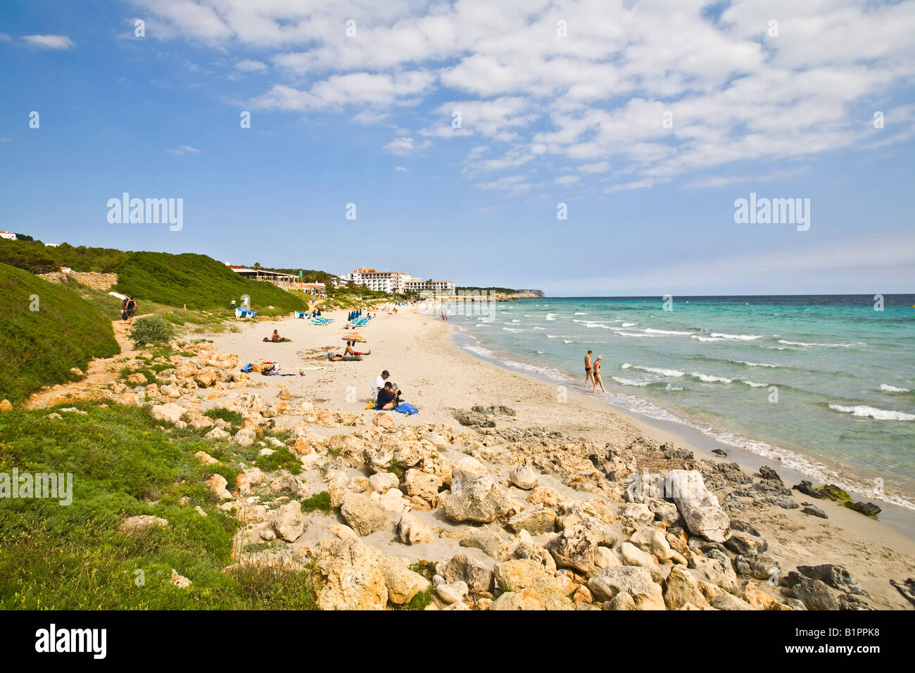 Adeodat Beach Menorca Minorca Stock Photo