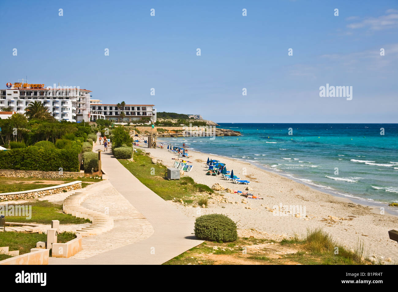 Adeodat Beach Menorca Minorca Stock Photo