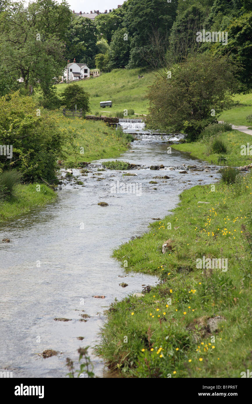 The waterfalls on the River Bradford, Bradford Dale, Youlgreave