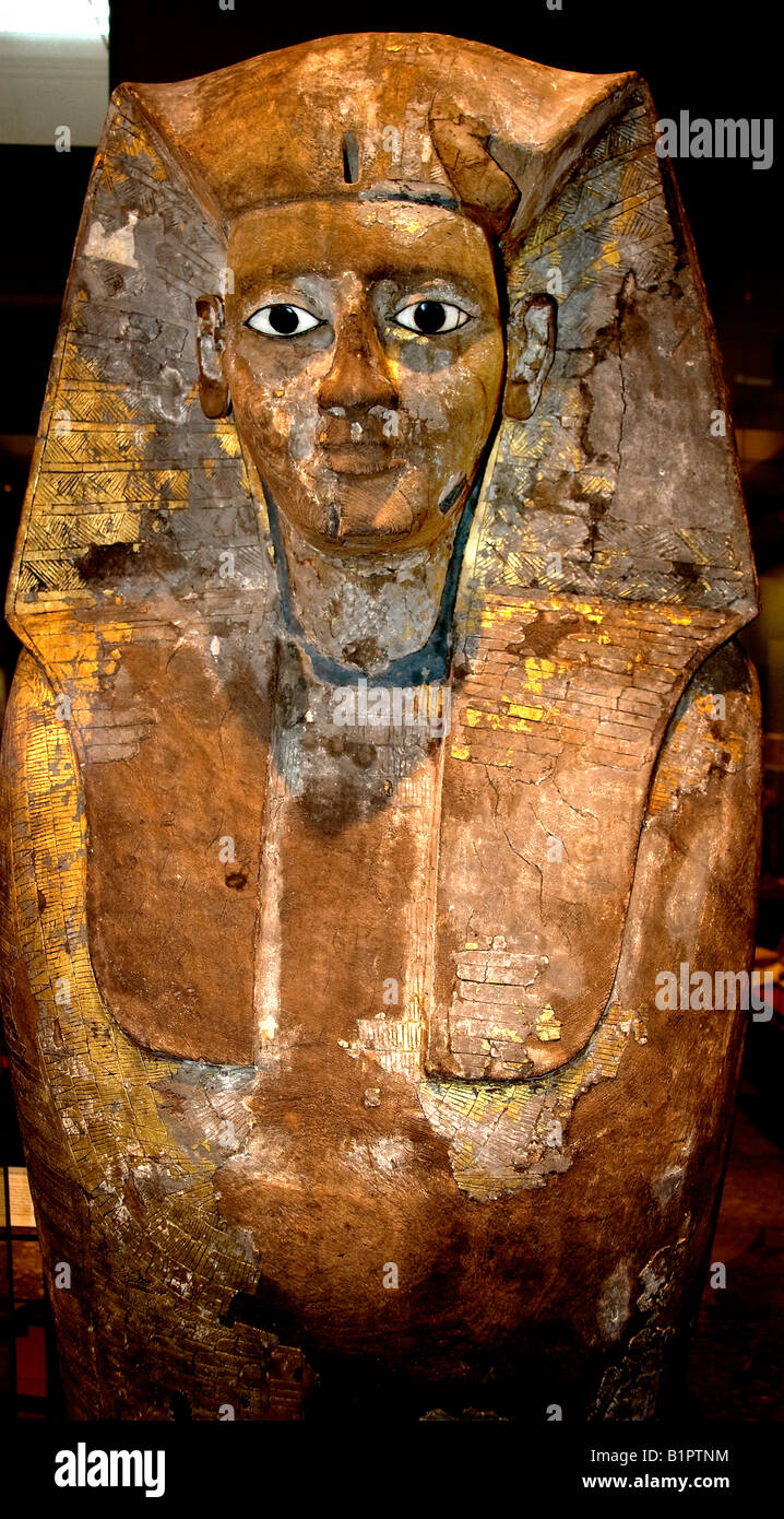 Coffin king Intef 17th Dynasty 1600 BC Dra Abu el Naga Egypt Egyptian museum Stock Photo