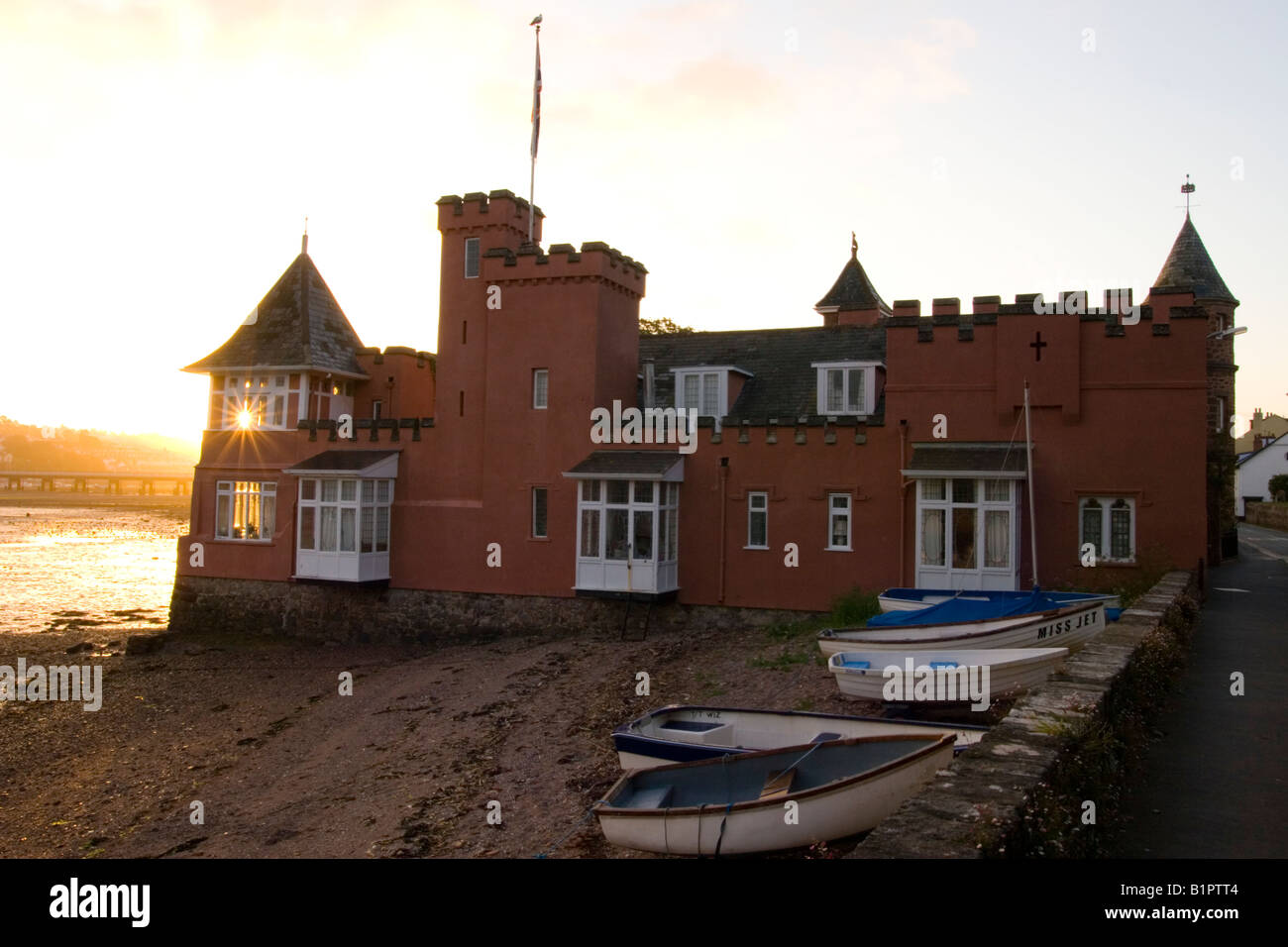 House on the River Teign Stock Photo Alamy
