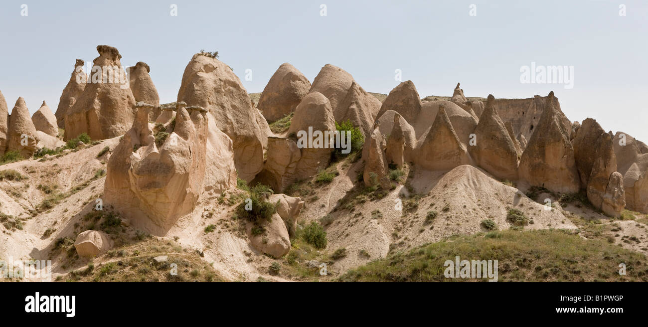 Panorama of Valley of Imagination Cappadocia, Central Anatolia Turkey Stock Photo