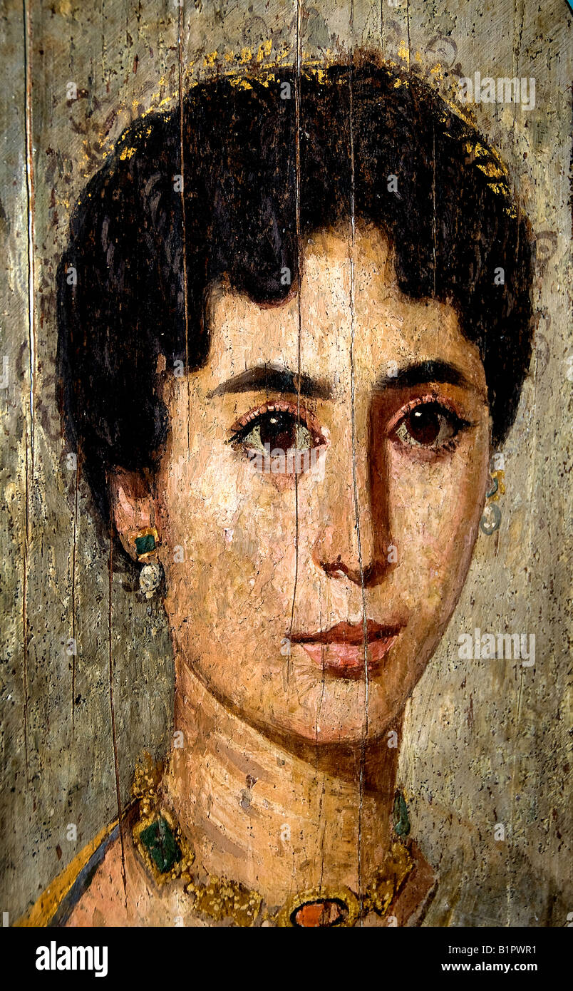 Portraid of a woman Roman period AD 160 170 er Rubayat Egypt Egyptian  museum Stock Photo - Alamy