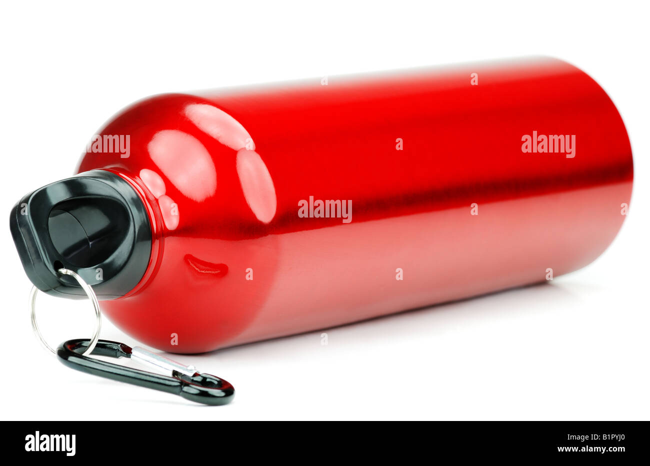 red sport water bottle Stock Photo