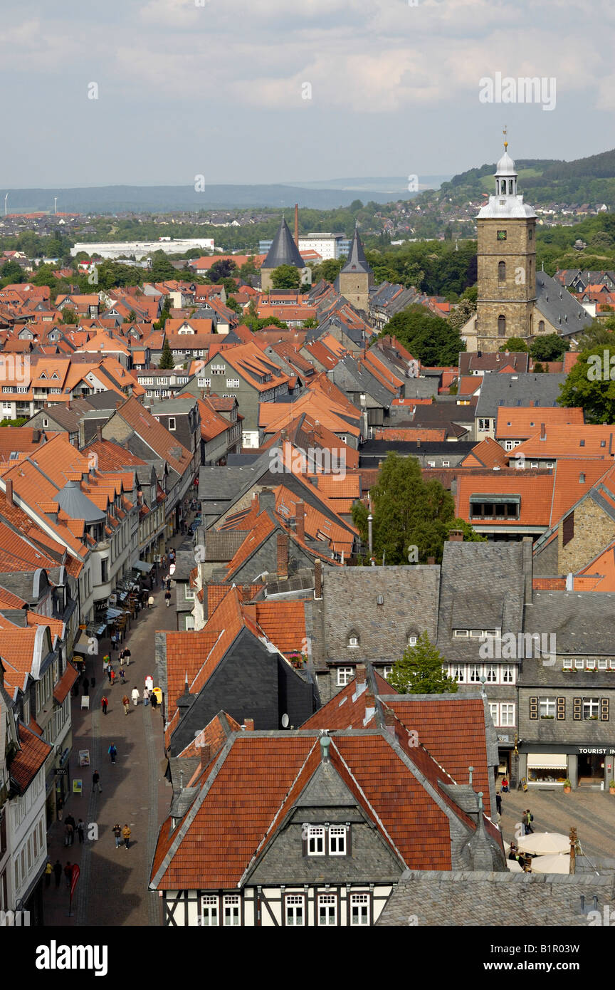 View of the old town of Goslar, Lower Saxony, Germany. Stock Photo