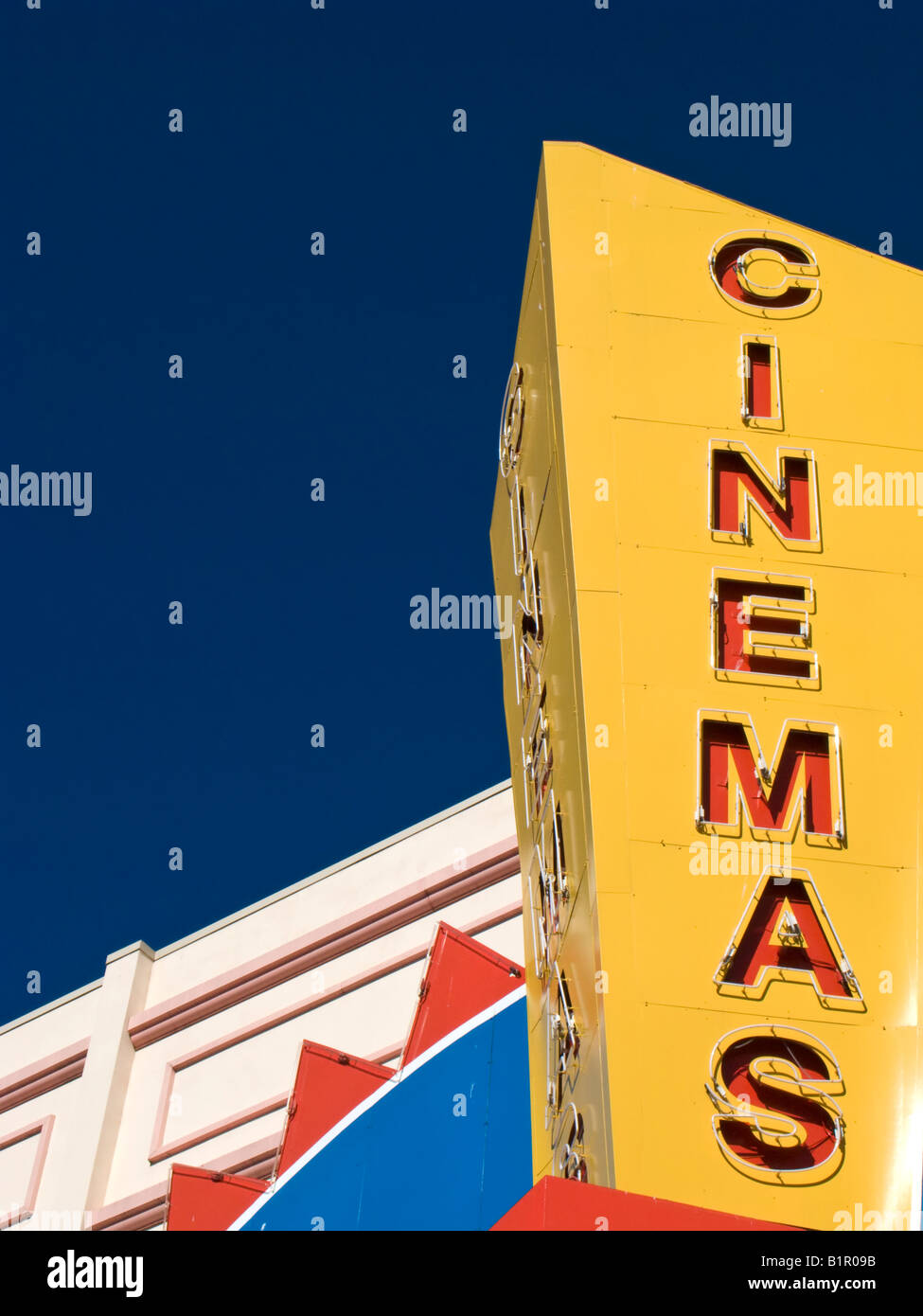 Movie Theatre Sign Stock Photo