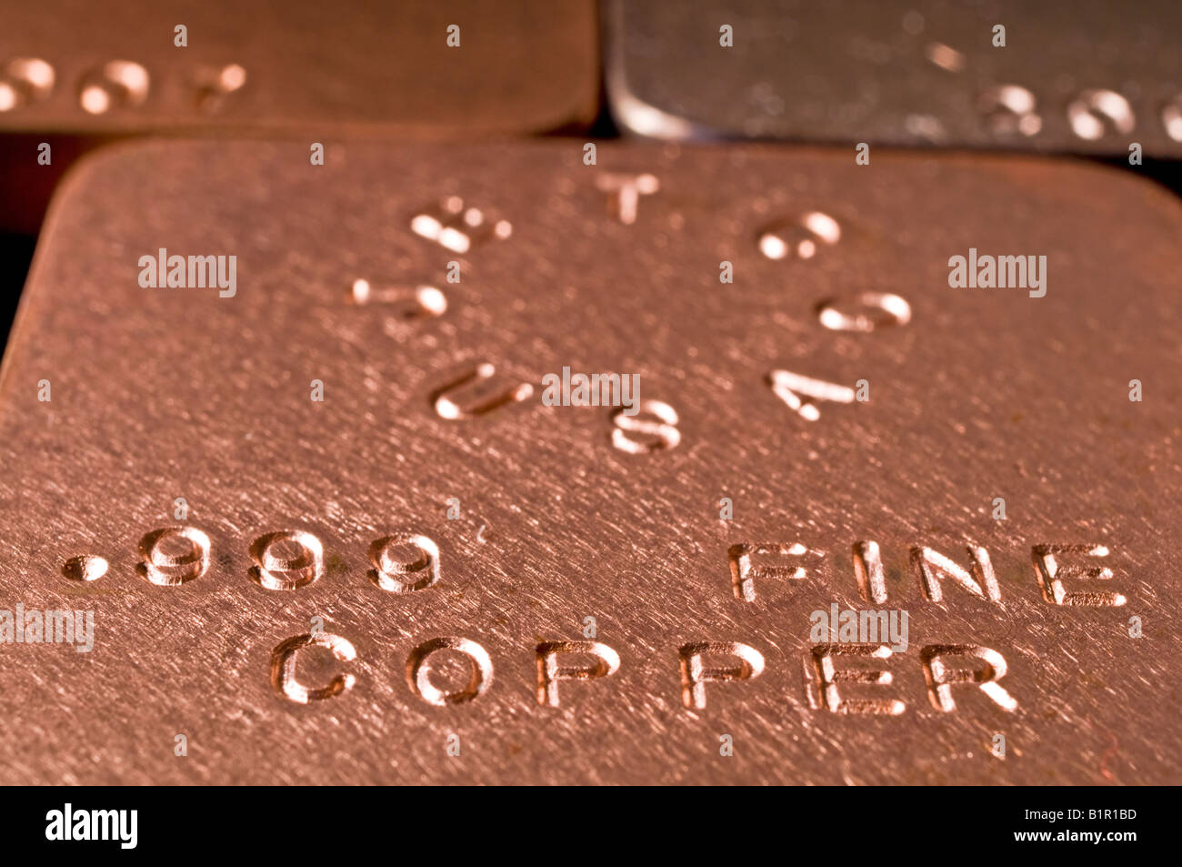 Copper Bullion bars Stock Photo Alamy