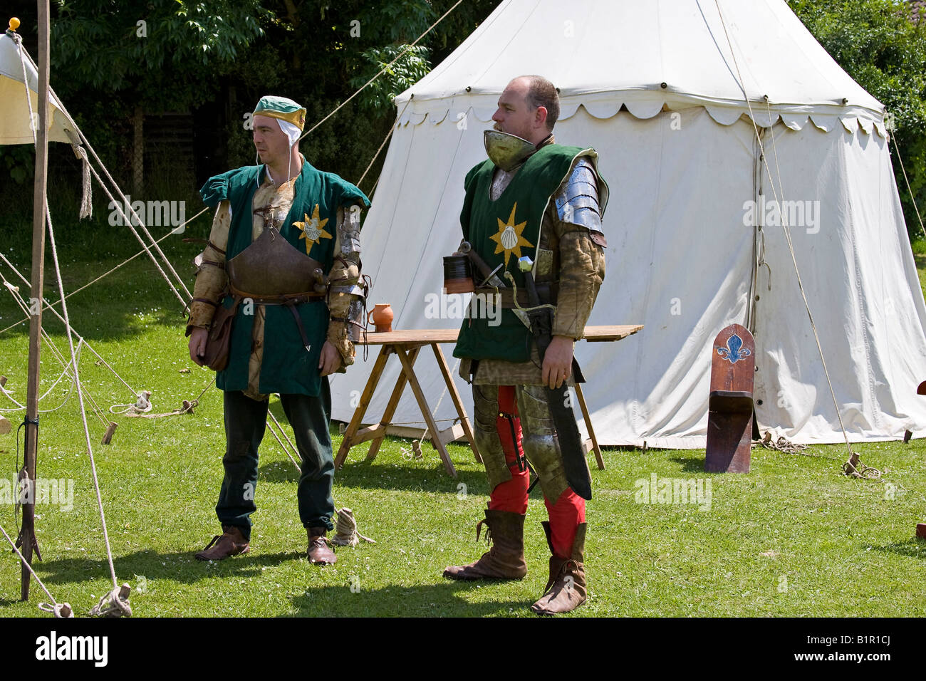 Actors dressed in Medieval costume, Sussex, England Stock Photo - Alamy