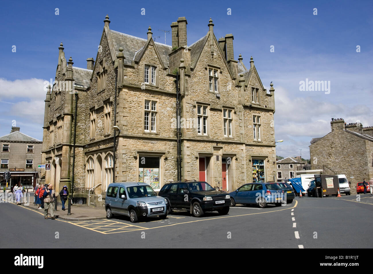 Town hall and tourist information centre Settle Yorkshire UK Stock Photo